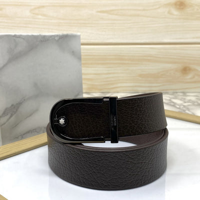 U-Shape Signature Formal Leather Strap Belt-UniqueandClassy