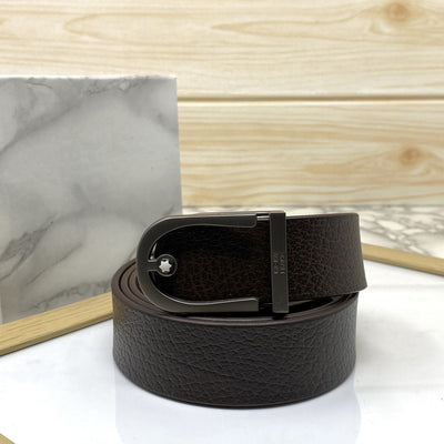 U-Shape Signature Formal Leather Strap Belt-UniqueandClassy