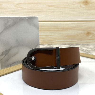 U-Shape Signature Formal Leather Strap Belt-UniqueandClassy