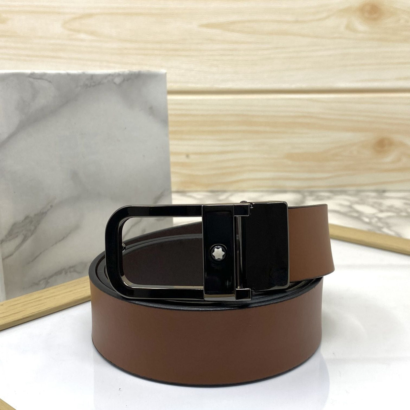 Casual U-Shape Leather Strap Belt For Men-UniqueandClassy