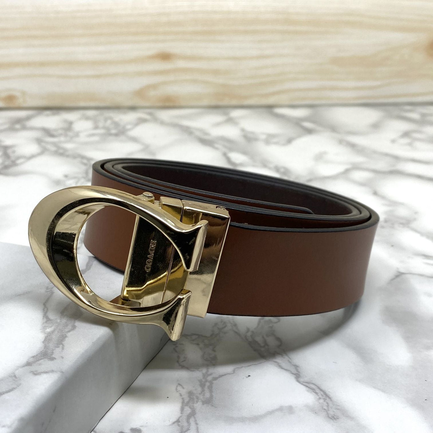 Classy Curve C Design Casual  Genuine Leather Belt-UniqueandClassy