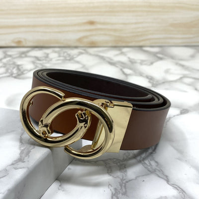 Classic Jaguar Design Leather Strap Belt-UniqueandClassy