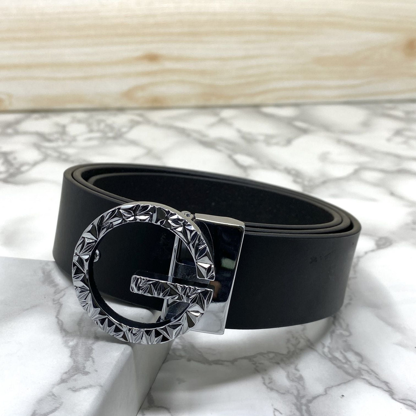 Premium Shiny G-letter Design Formal Leather Belt-UniqueandClassy