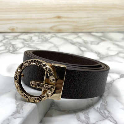 Premium Shiny G-letter Design Formal Leather Belt-UniqueandClassy