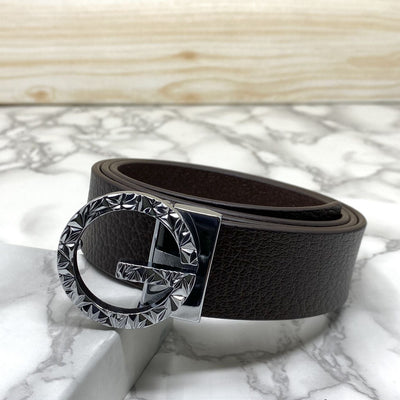 Premium Shiny G-letter Design Formal Leather Belt-UniqueandClassy