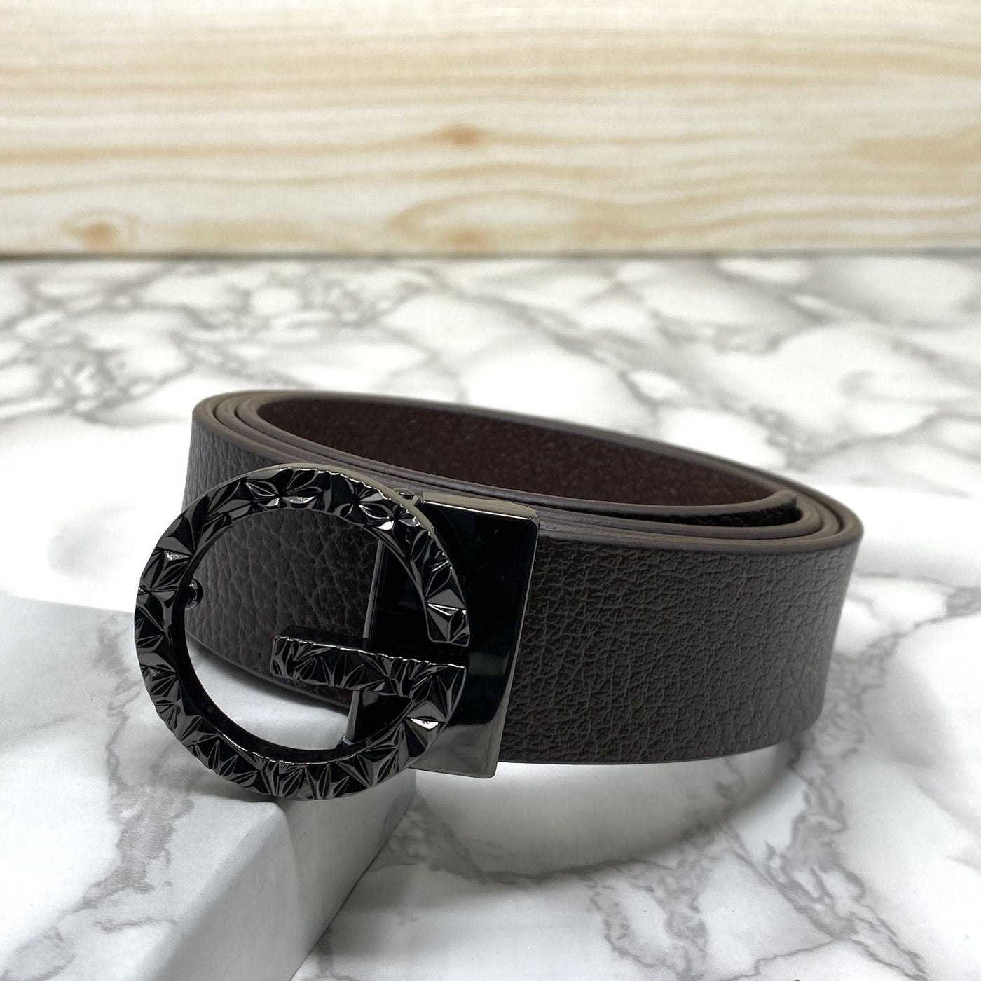 Premium Shiny G-letter Design Formal Leather Belt-UniqueandClassy