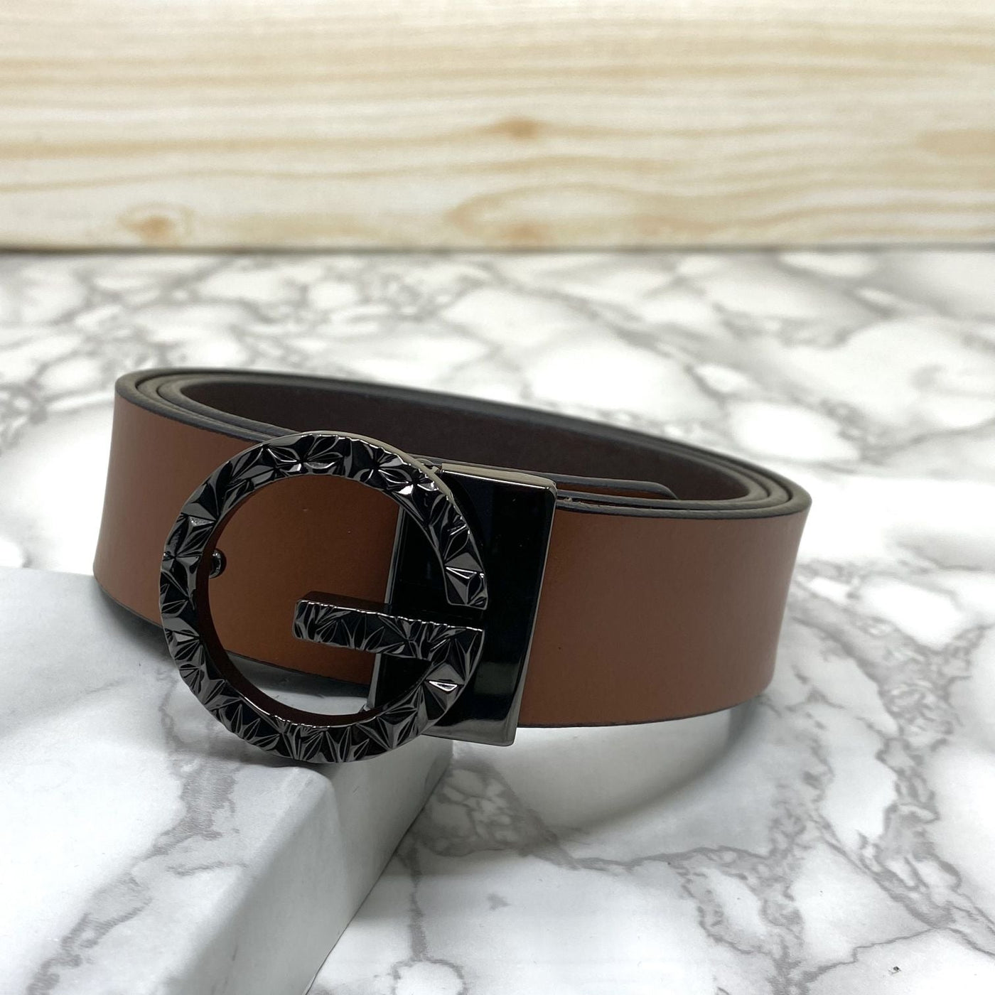 Premium Shiny G-letter Design Formal Leather Belt-UniqueandClassy