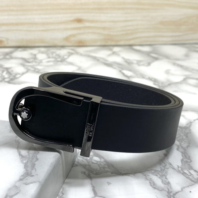 U-Shape Signature Formal Leather Strap Belt-UniqueandClassy