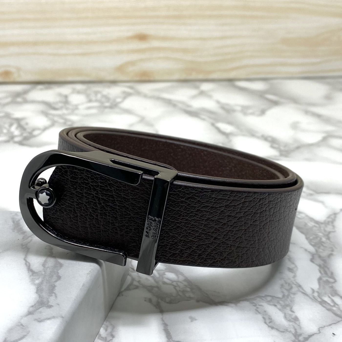 U-Shape Signature Formal Leather Strap Belt-UniqueandClassy