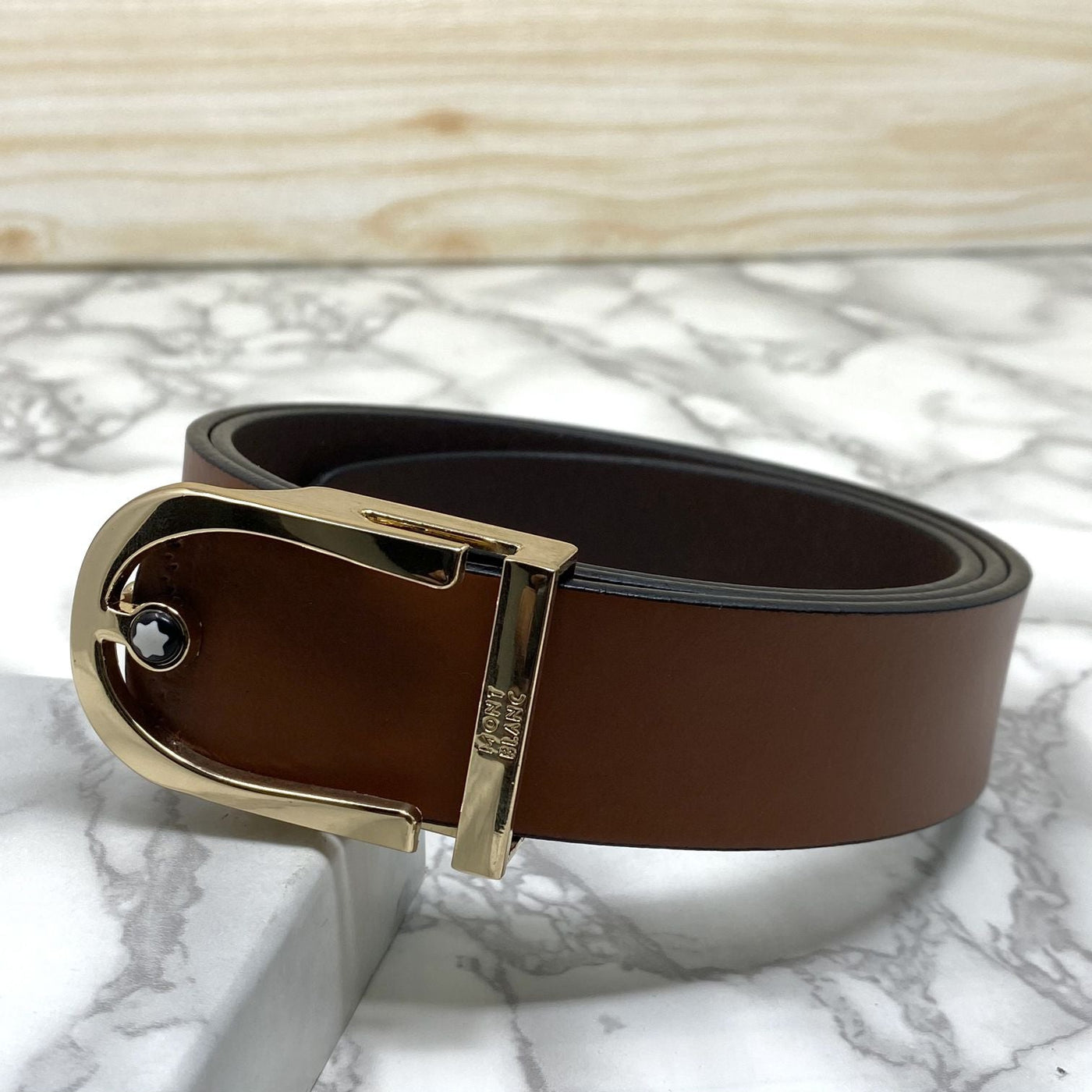 U-Shape Signature Formal Leather Strap Belt-UniqueandClassy