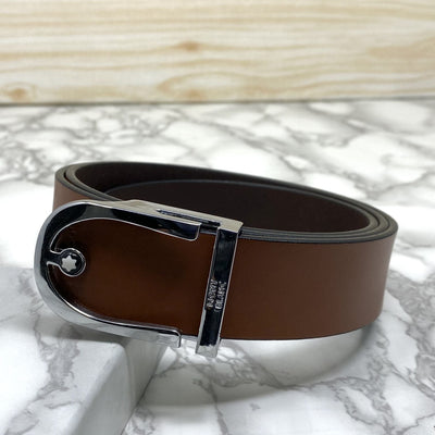 U-Shape Signature Formal Leather Strap Belt-UniqueandClassy