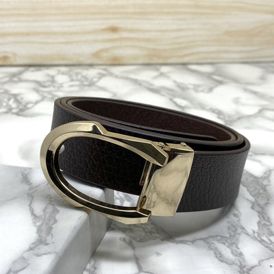 Signature C Logo Leather Belt For Unisex-UniqueandClassy