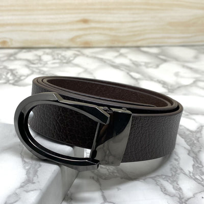 Signature C Logo Leather Belt For Unisex-UniqueandClassy