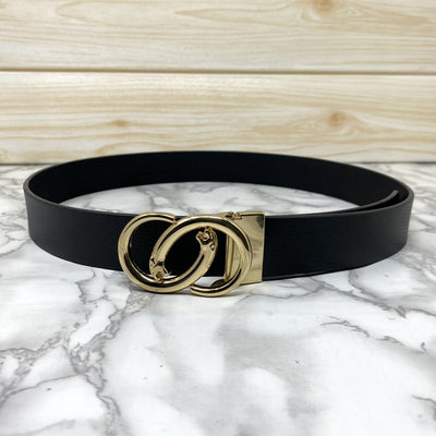 Classic Jaguar Design Leather Strap Belt-UniqueandClassy