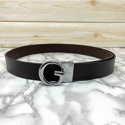 Stylish G Buckle Leather Strap Belt-JoansParamount