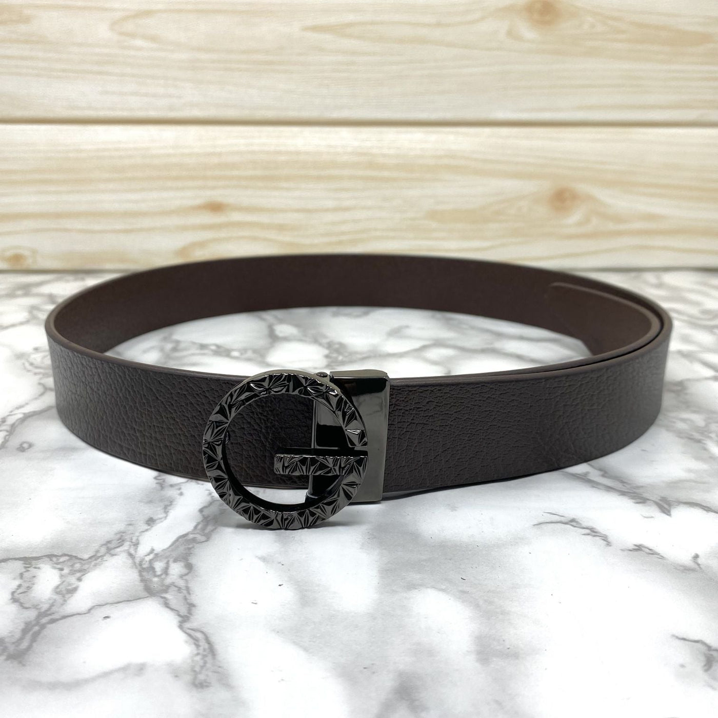 Premium Shiny G-letter Design Formal Leather Belt-UniqueandClassy