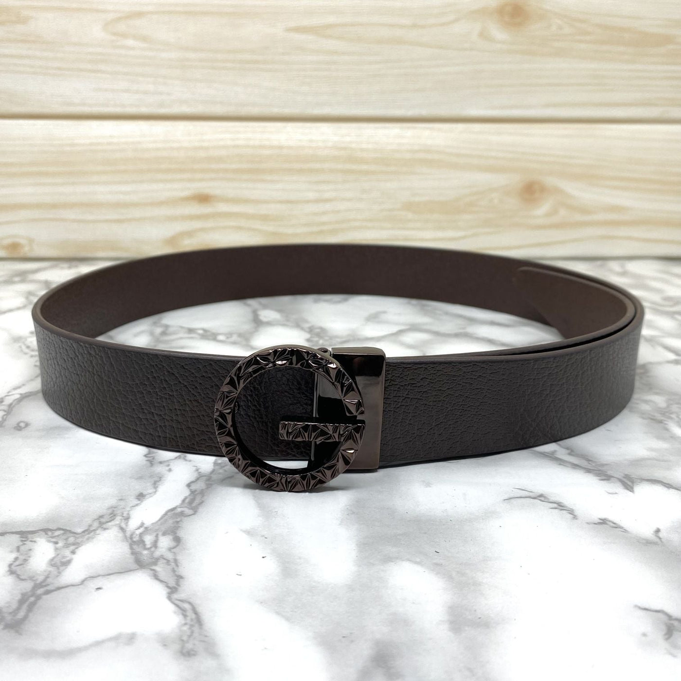 Premium Shiny G-letter Design Formal Leather Belt-UniqueandClassy