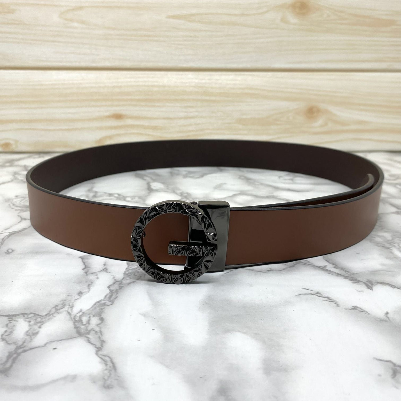 Premium Shiny G-letter Design Formal Leather Belt-UniqueandClassy