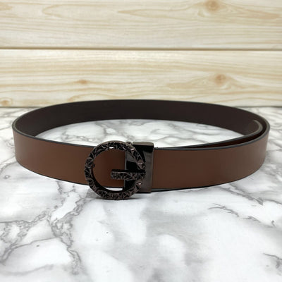 Premium Shiny G-letter Design Formal Leather Belt-UniqueandClassy