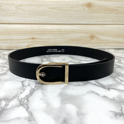 U-Shape Signature Formal Leather Strap Belt-UniqueandClassy