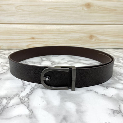 U-Shape Signature Formal Leather Strap Belt-UniqueandClassy