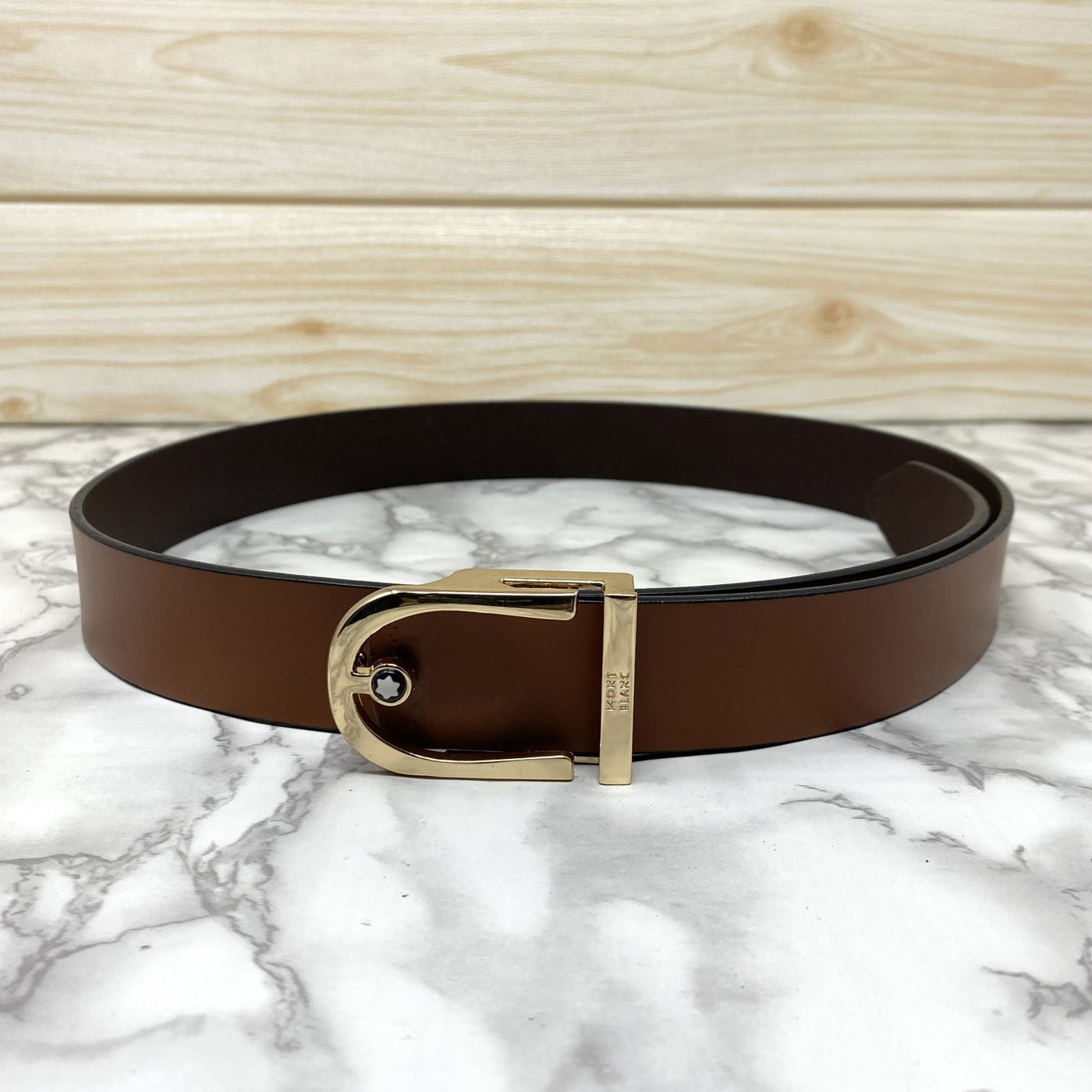 U-Shape Signature Formal Leather Strap Belt-UniqueandClassy