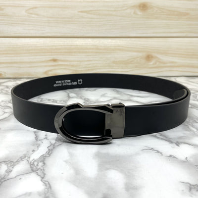 Signature C Logo Leather Belt For Unisex-UniqueandClassy