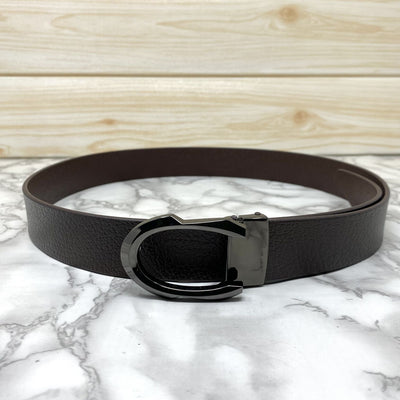 Signature C Logo Leather Belt For Unisex-UniqueandClassy