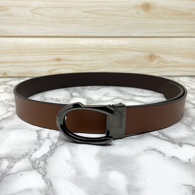 Signature C Logo Leather Belt For Unisex-UniqueandClassy