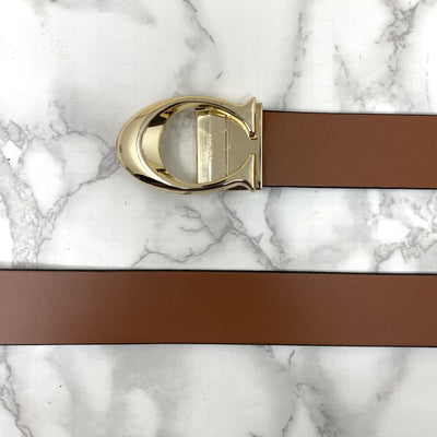 Classy Curve C Design Casual  Genuine Leather Belt-UniqueandClassy