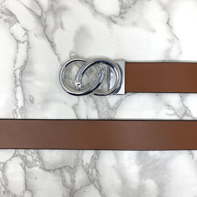 Classic Jaguar Design Leather Strap Belt-UniqueandClassy