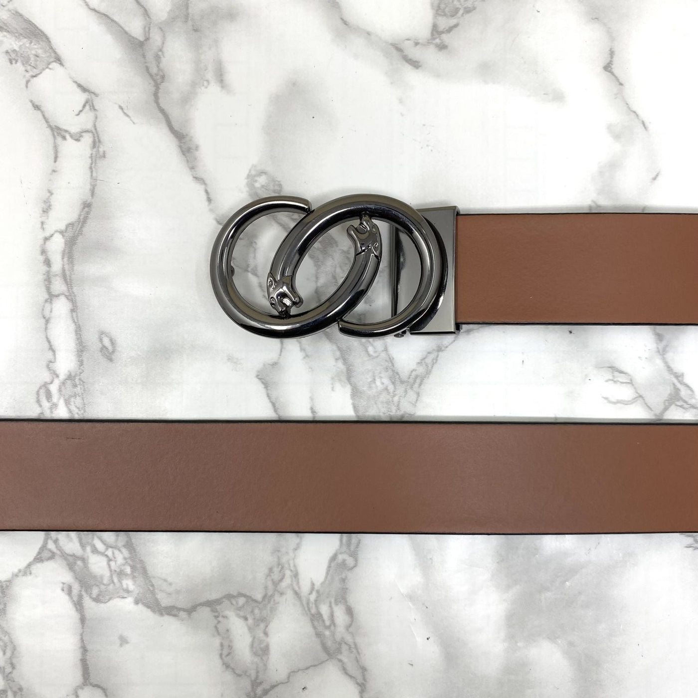 Classic Jaguar Design Leather Strap Belt-UniqueandClassy