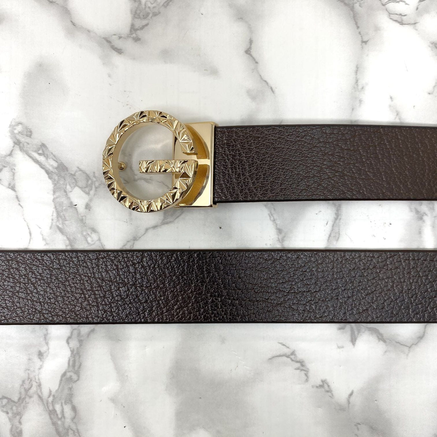 Premium Shiny G-letter Design Formal Leather Belt-UniqueandClassy