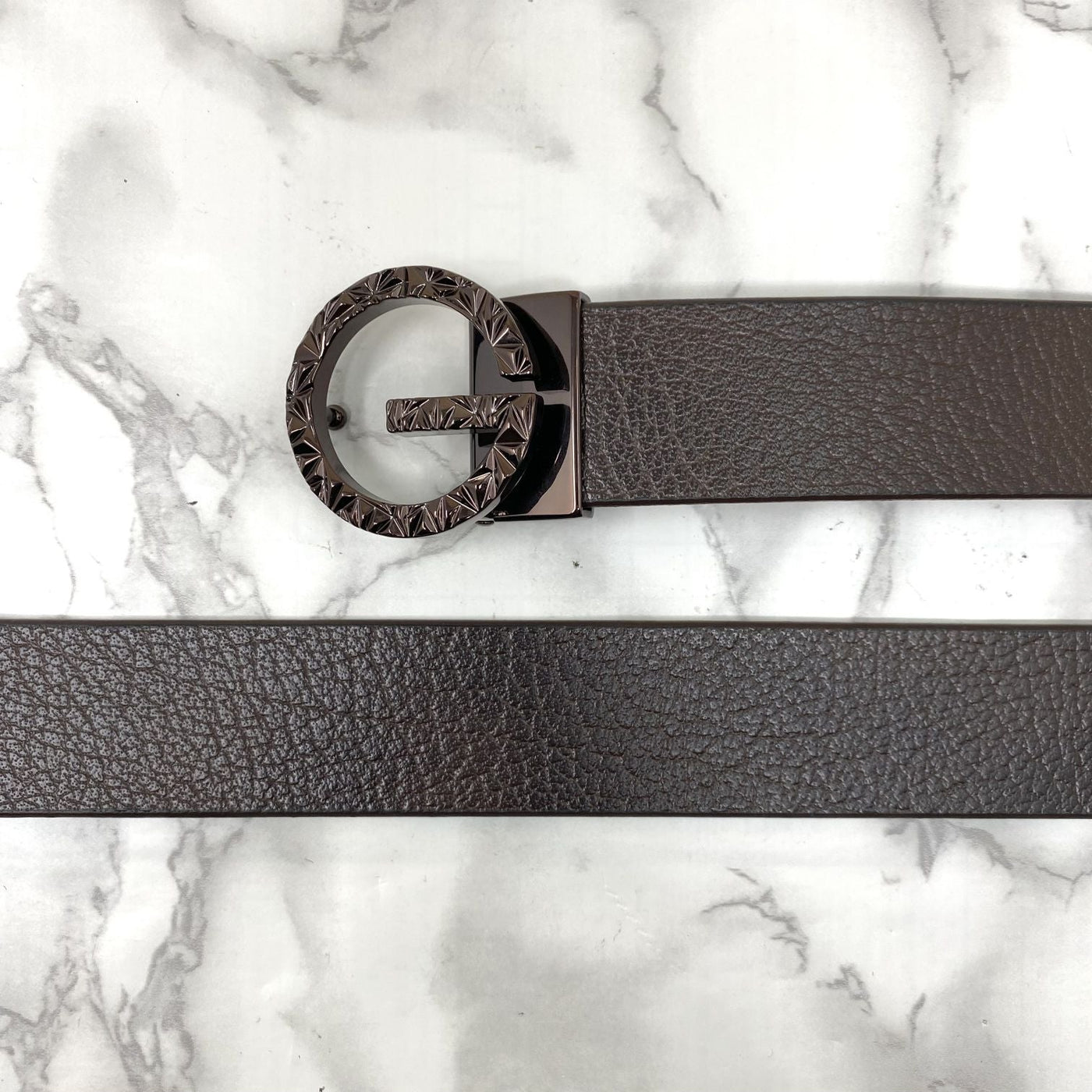 Premium Shiny G-letter Design Formal Leather Belt-UniqueandClassy