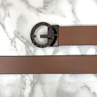 Premium Shiny G-letter Design Formal Leather Belt-UniqueandClassy