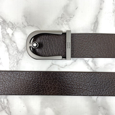 U-Shape Signature Formal Leather Strap Belt-UniqueandClassy