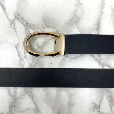 Signature C Logo Leather Belt For Unisex-UniqueandClassy