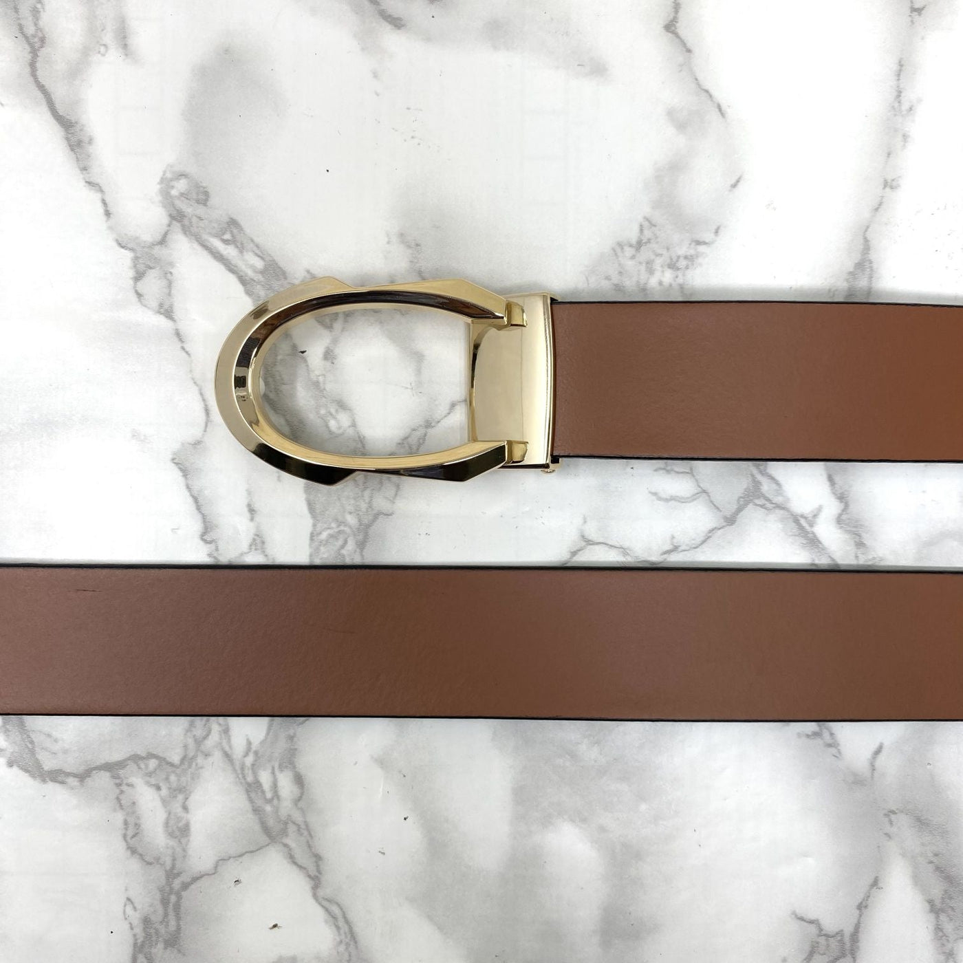 Signature C Logo Leather Belt For Unisex-UniqueandClassy