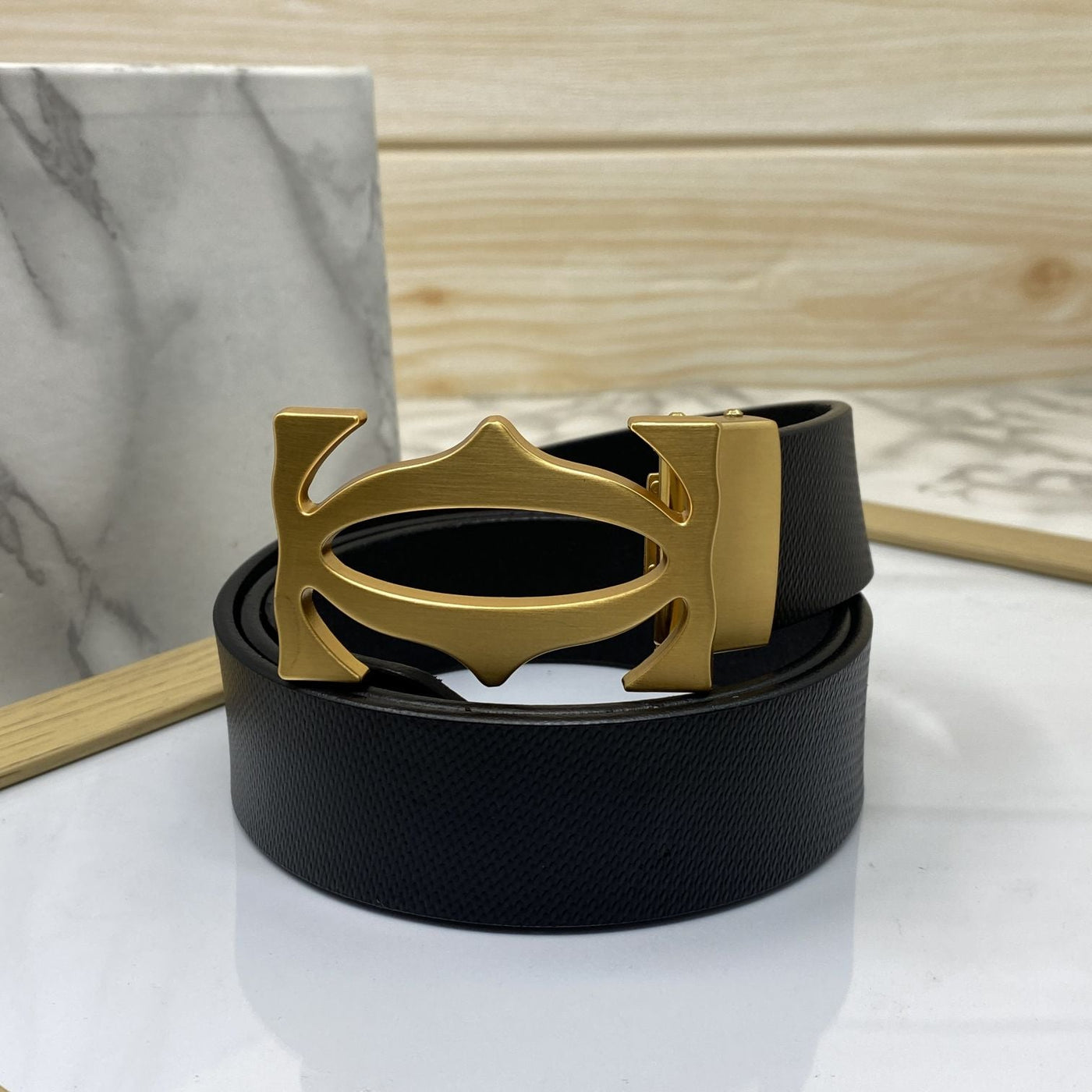 Cross Pattern Casual and Formal Leather Strap Belt -UniqueandClassy