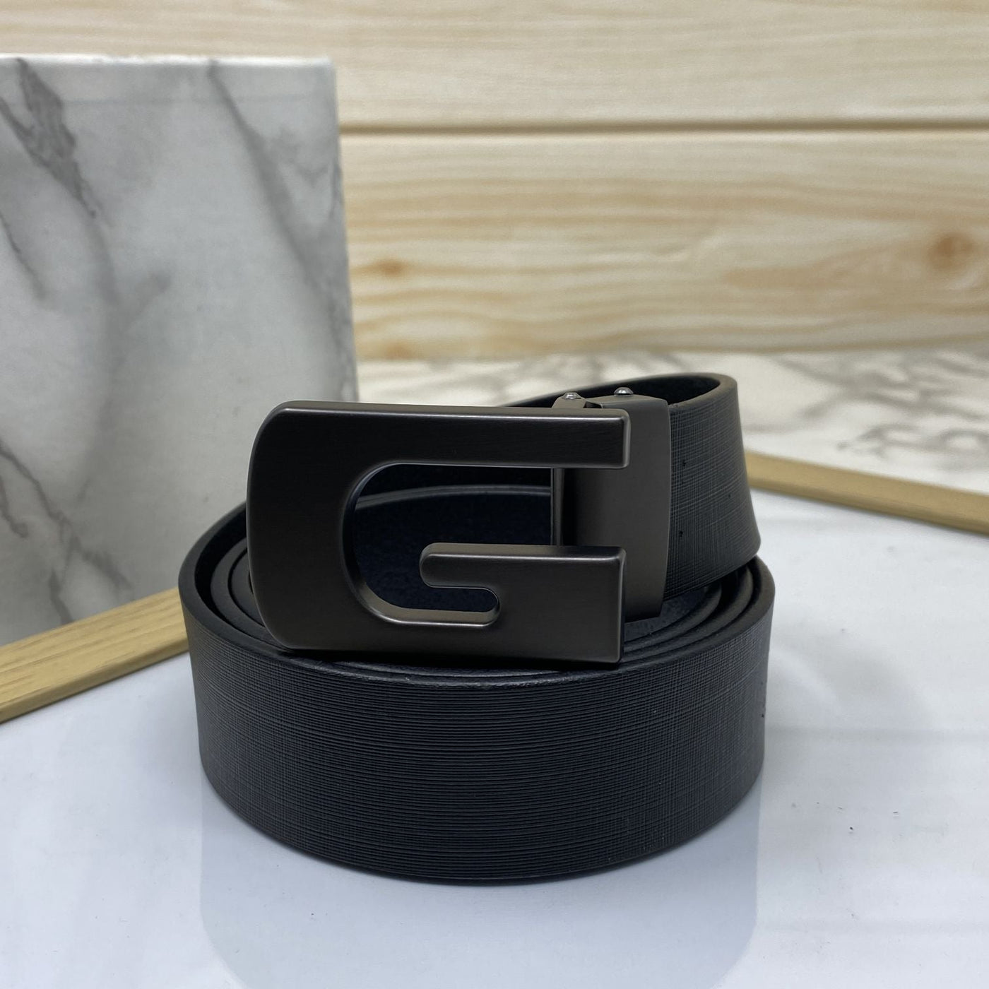 Metal  G-Shape Leather Strap Belt-UniqueandClassy