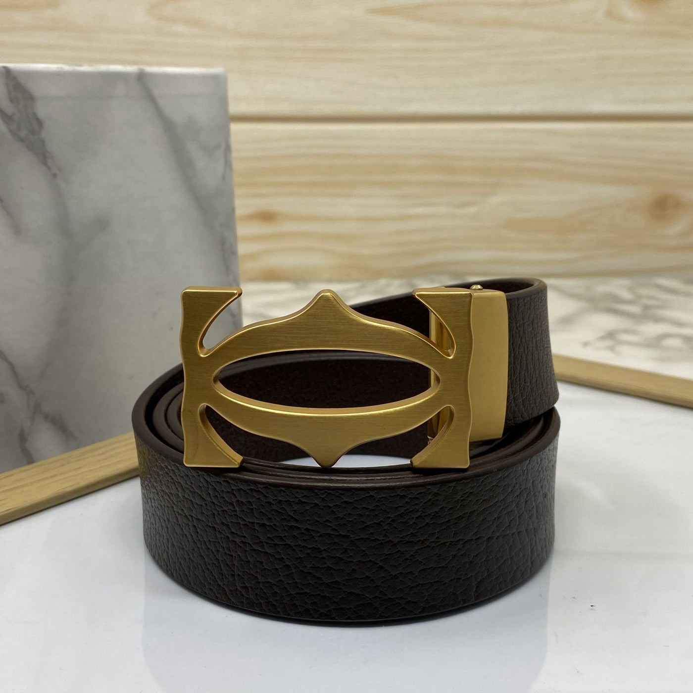 Cross Pattern Casual and Formal Leather Strap Belt -UniqueandClassy