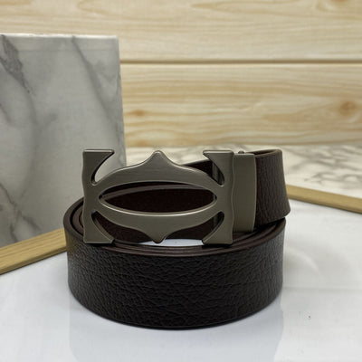 Cross Pattern Casual and Formal Leather Strap Belt -UniqueandClassy