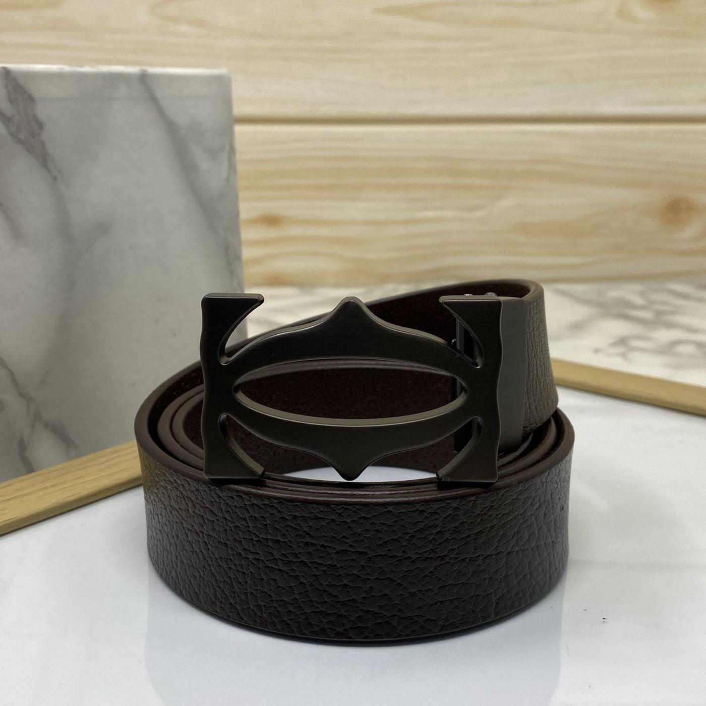 Cross Pattern Casual and Formal Leather Strap Belt -UniqueandClassy