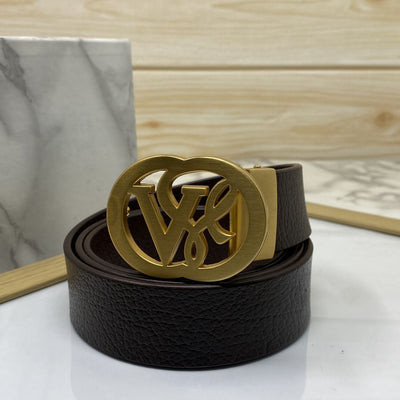 VSL Round Pin Buckle With Leather Strap-UniqueandClassy