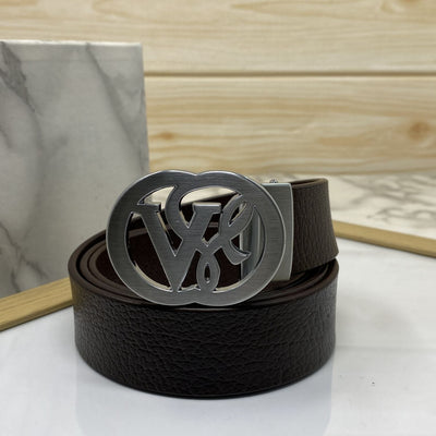 VSL Round Pin Buckle With Leather Strap-UniqueandClassy