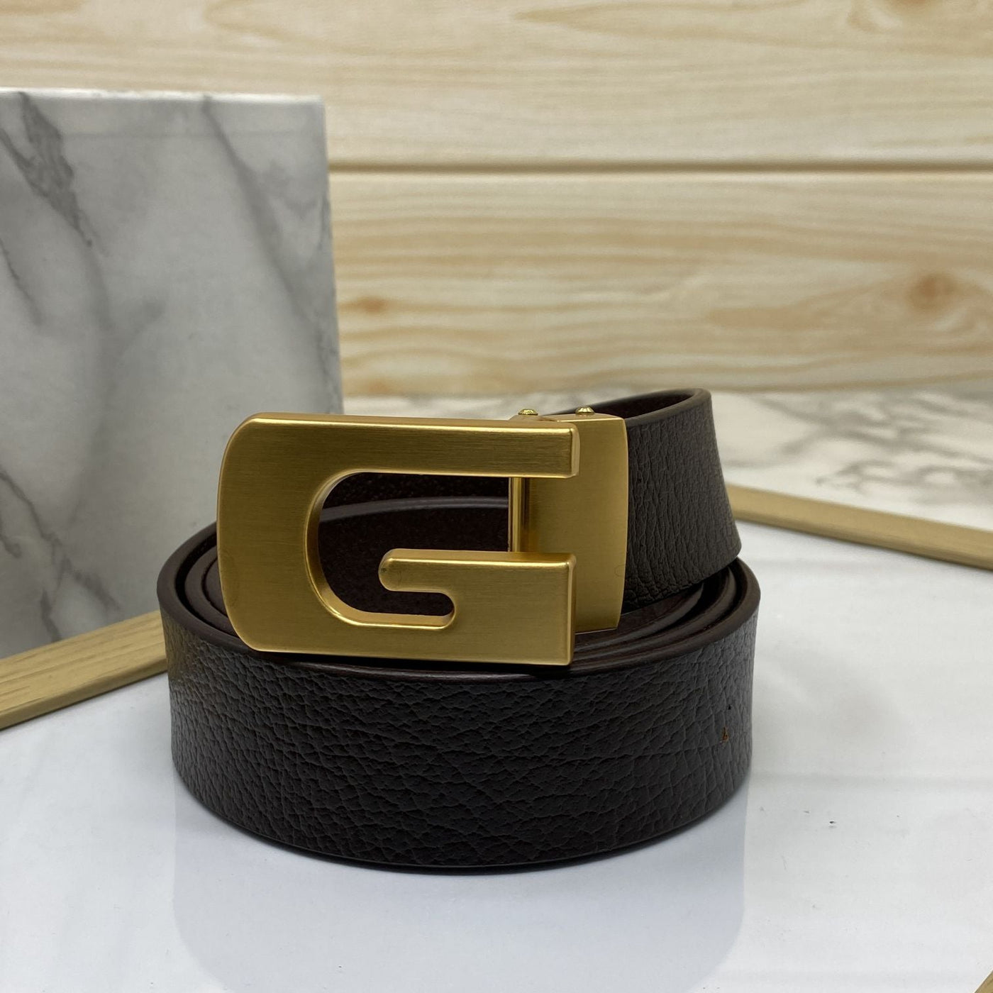 Metal  G-Shape Leather Strap Belt-UniqueandClassy