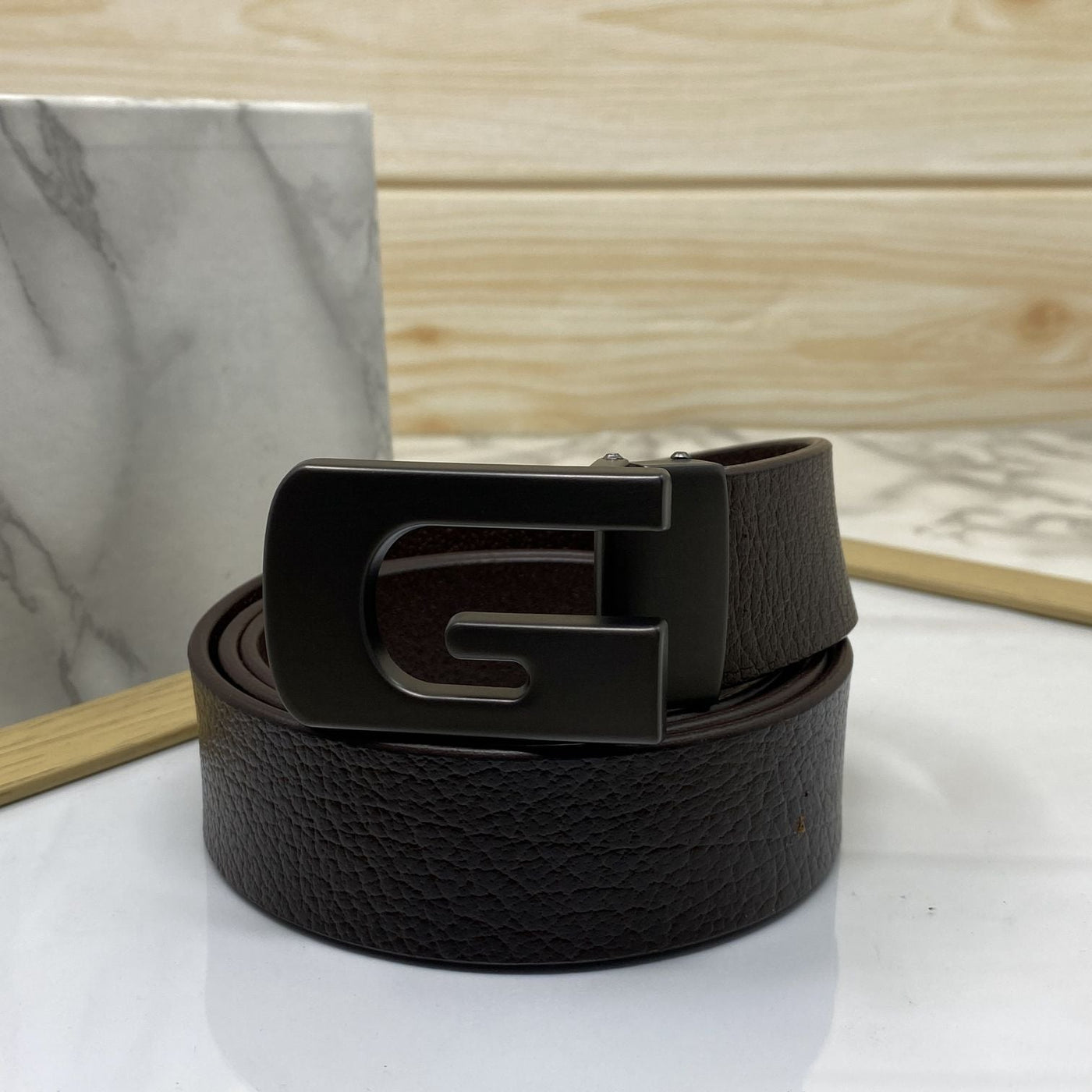 Metal  G-Shape Leather Strap Belt-UniqueandClassy