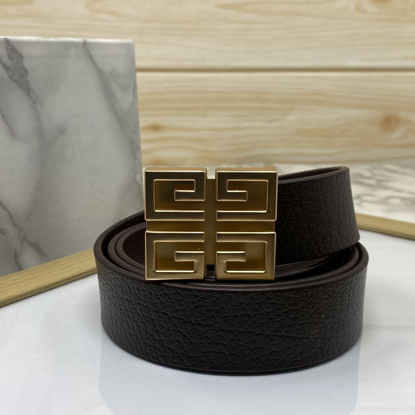 Square Section Leather Strap Belt-UniqueandClassy