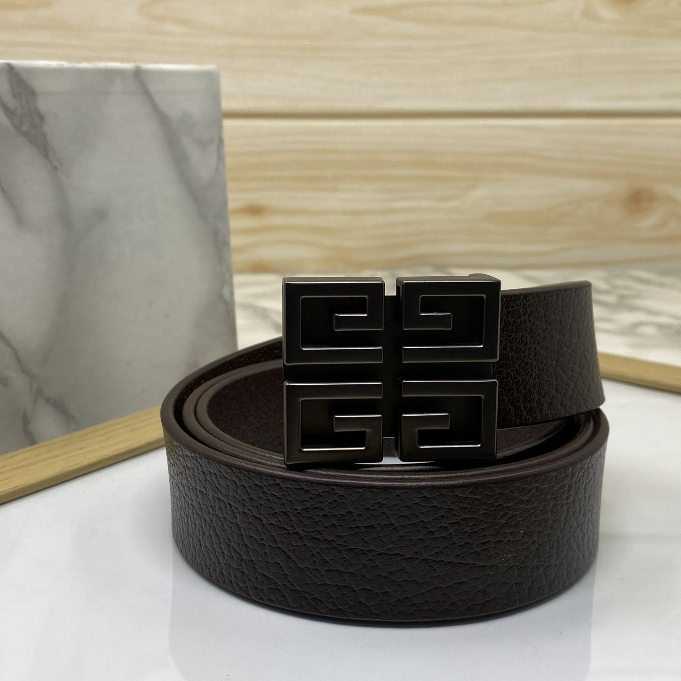 Square Section Leather Strap Belt-UniqueandClassy