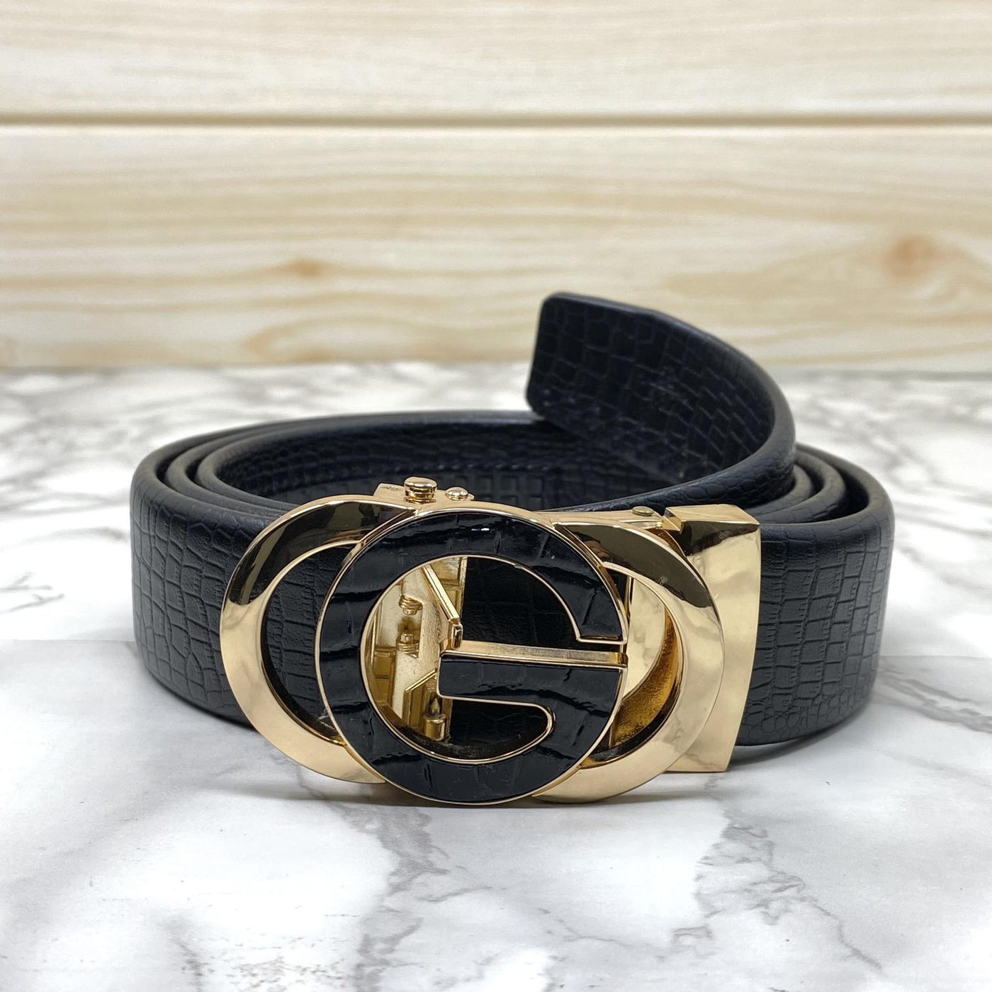 Tri G-Shape Casual Two Tone Adjustable Auto Belt For Men-UniqueandClassy